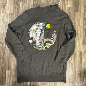 Float Life Circle F Graphic Pullover Hoodie — Dark Heather Gray Streetwear
